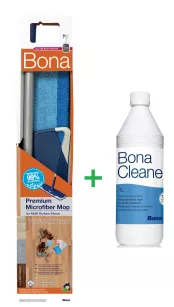PROMOCJA ZESTAW: Bona Care Mop + Cleaner 1L