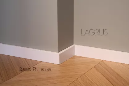 Lagrus Basic R1 Biała listwa 16x60x2440 mm